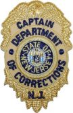 New Jersey Department of Corrections "Captain" Soft Badge Patch